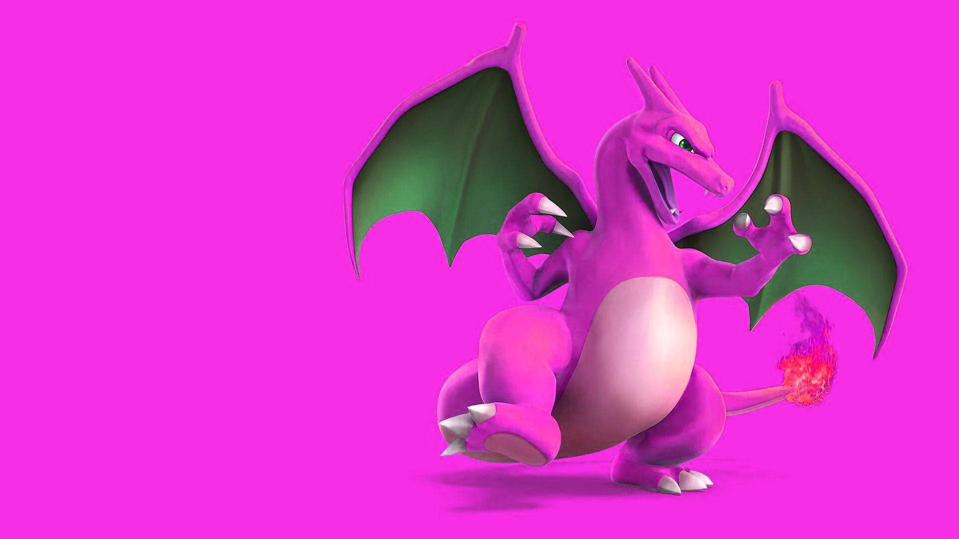 Pienk Charizard Koel Pokemon Muurpapier