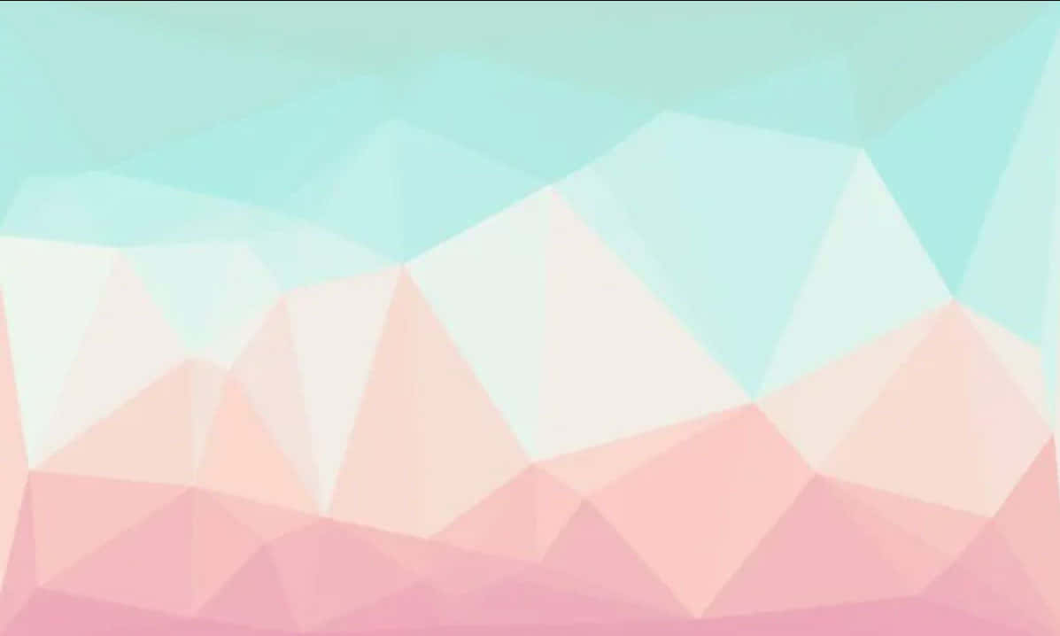Pienk en Teal- Muurpapier Geometries Muurpapier
