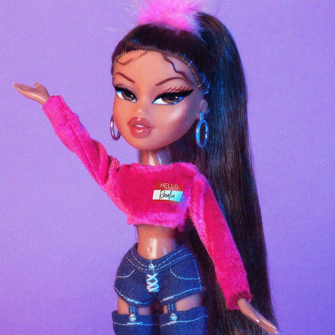 Pienk Estetiese Bratz-pop Sasha Muurpapier