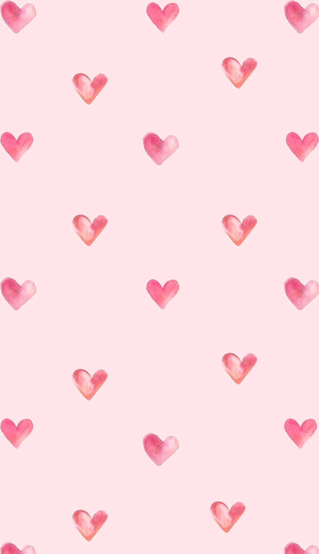 Pienk Estetiese Hartjies Valentynsagtergrond Muurpapier
