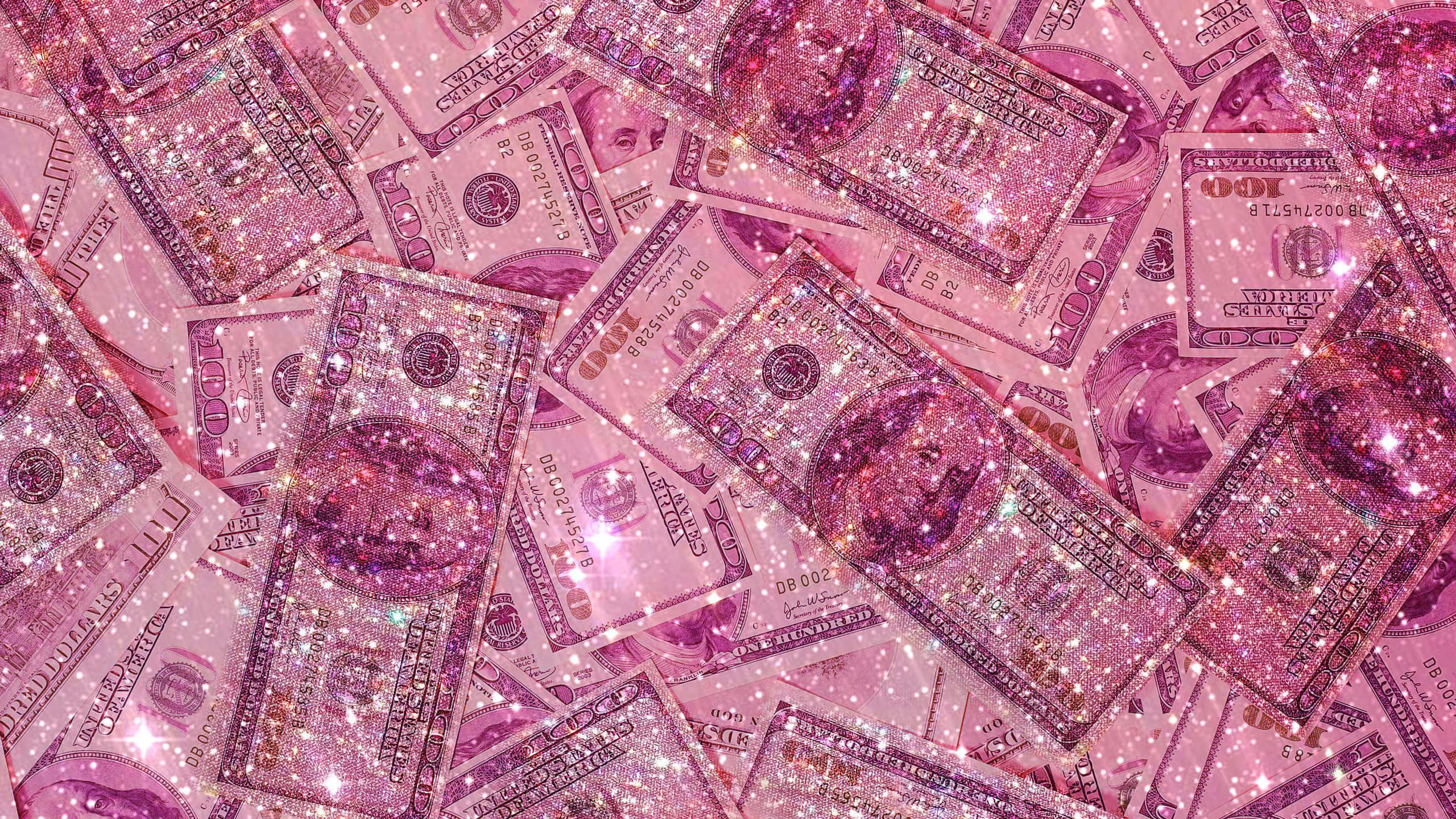 pienk glinster geld agtergrond Muurpapier