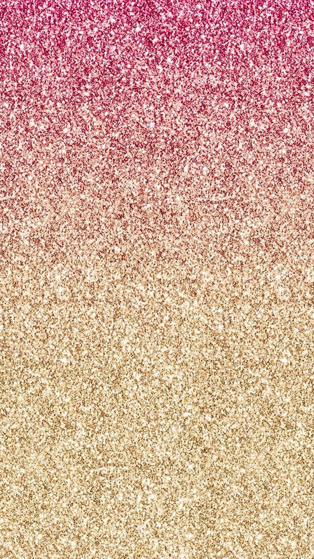 Pienk Glitters in Oulike Meisie-Foon Muurpapier