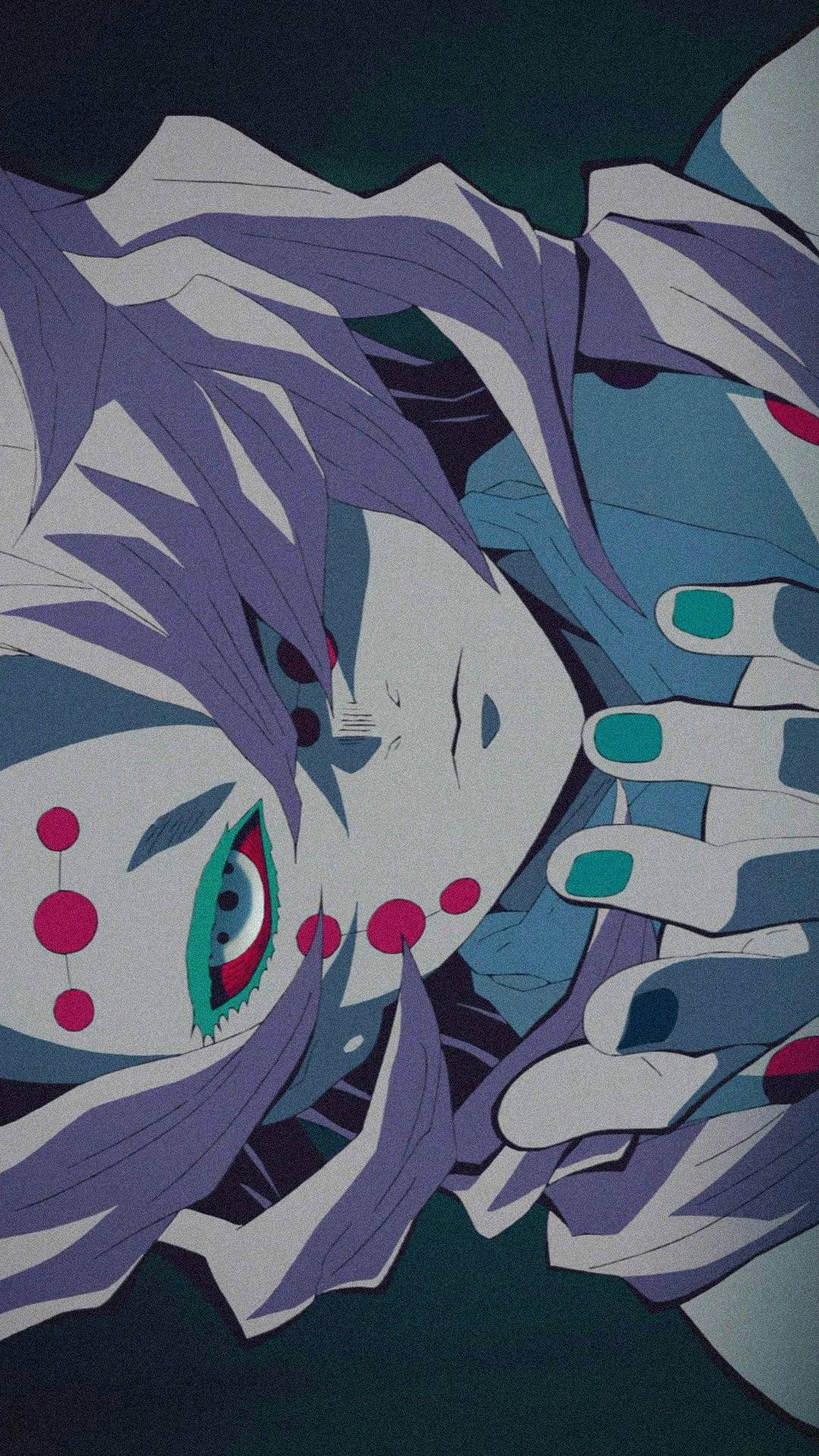 Pienk Hare Rui Demon Slayer Muurpapier