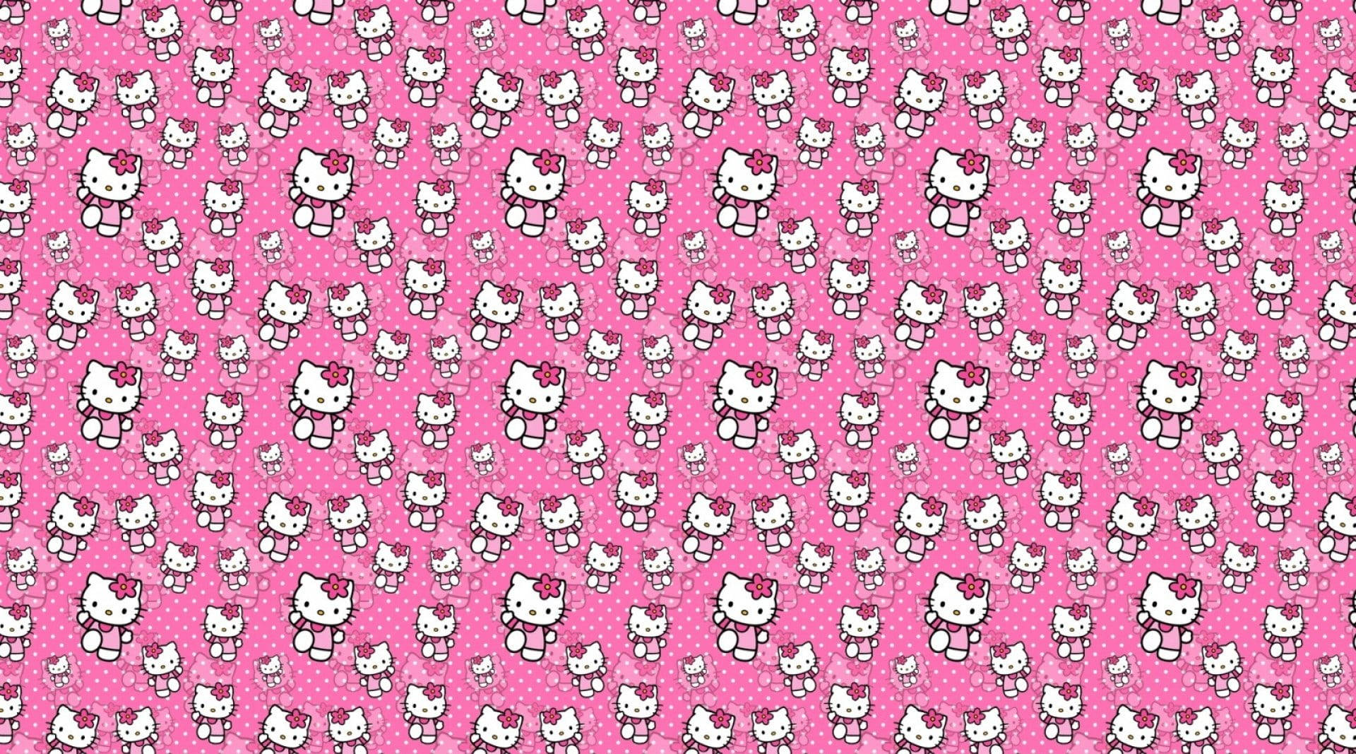 Pienk Hello Kitty Stap Gelaaide Grafika — Hallo kitty GIF Muurpapier