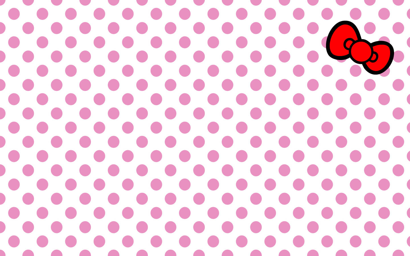 Pienk Hello Kitty Kolletjiepatroon Muurpapier