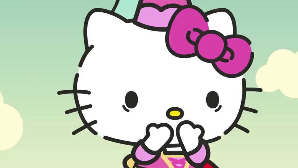 Pienk Hoed Hello Kitty PFP — Hallo kitty GIF Muurpapier