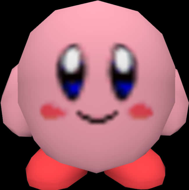 Pienk Kirby-karaktergrafika Muurpapier