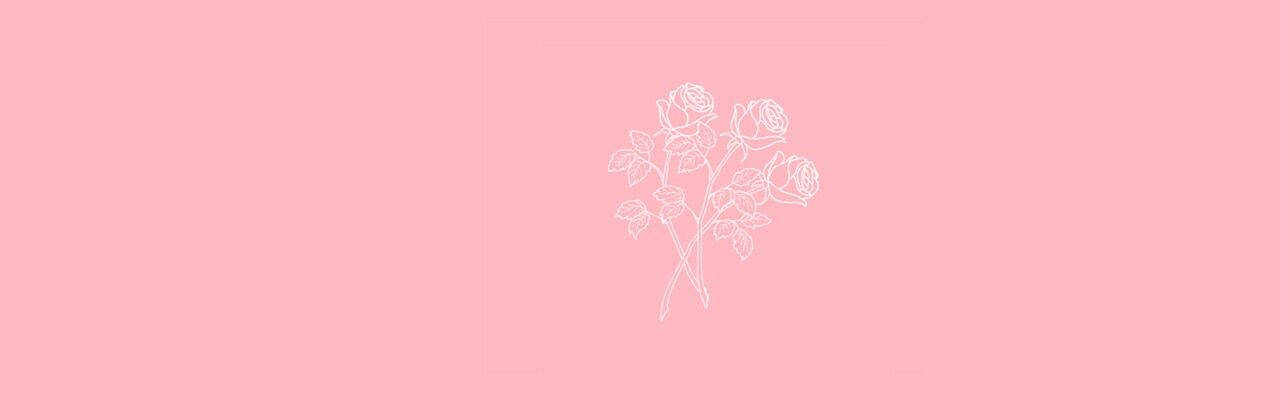 Pienk Kleur Met Lynkuns Rose Twitter Kop Muurpapier