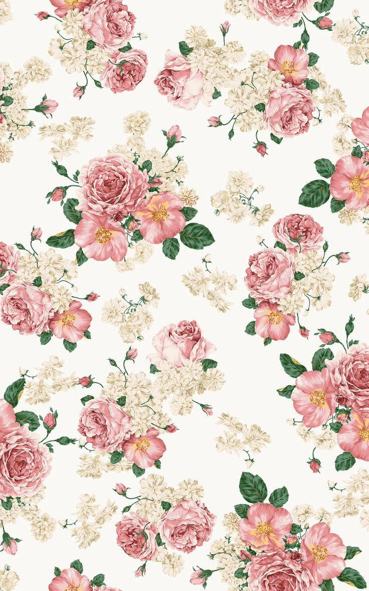 Pienk Rose Floral iPhone Muurpapier