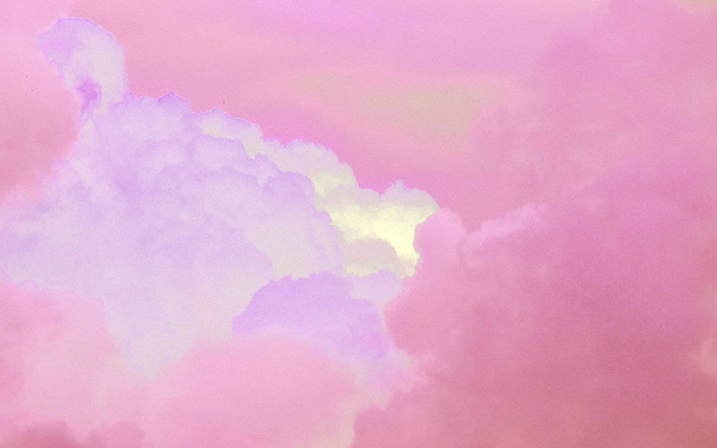 Pienk Wolkskerm — Pastel estetiese GIF Muurpapier