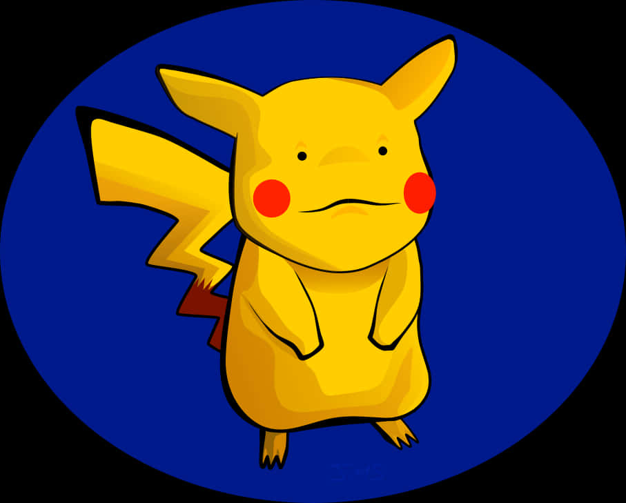 Pikachu_ Blou_ Agtergrond_ Vektor_ Kuns Muurpapier