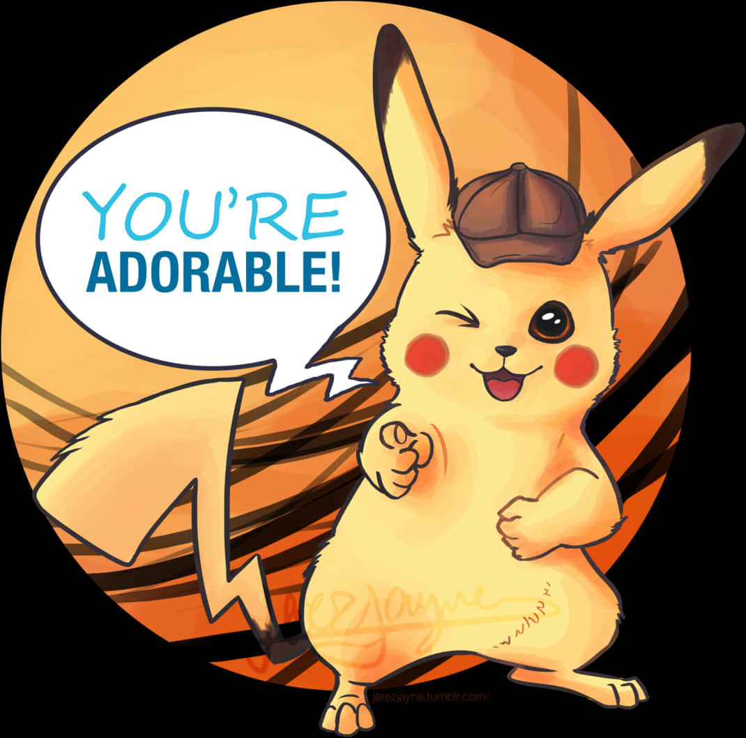 Pikachu in Petjie Oulike Stelling Muurpapier