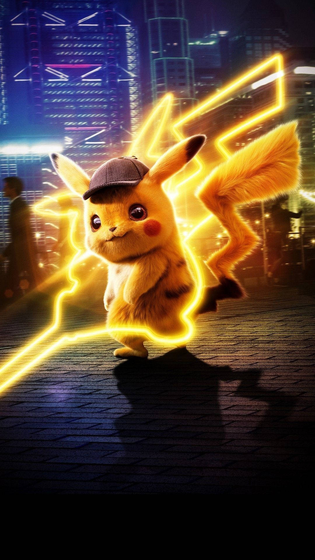 Pikachu met Geel Weerlig Muurpapier