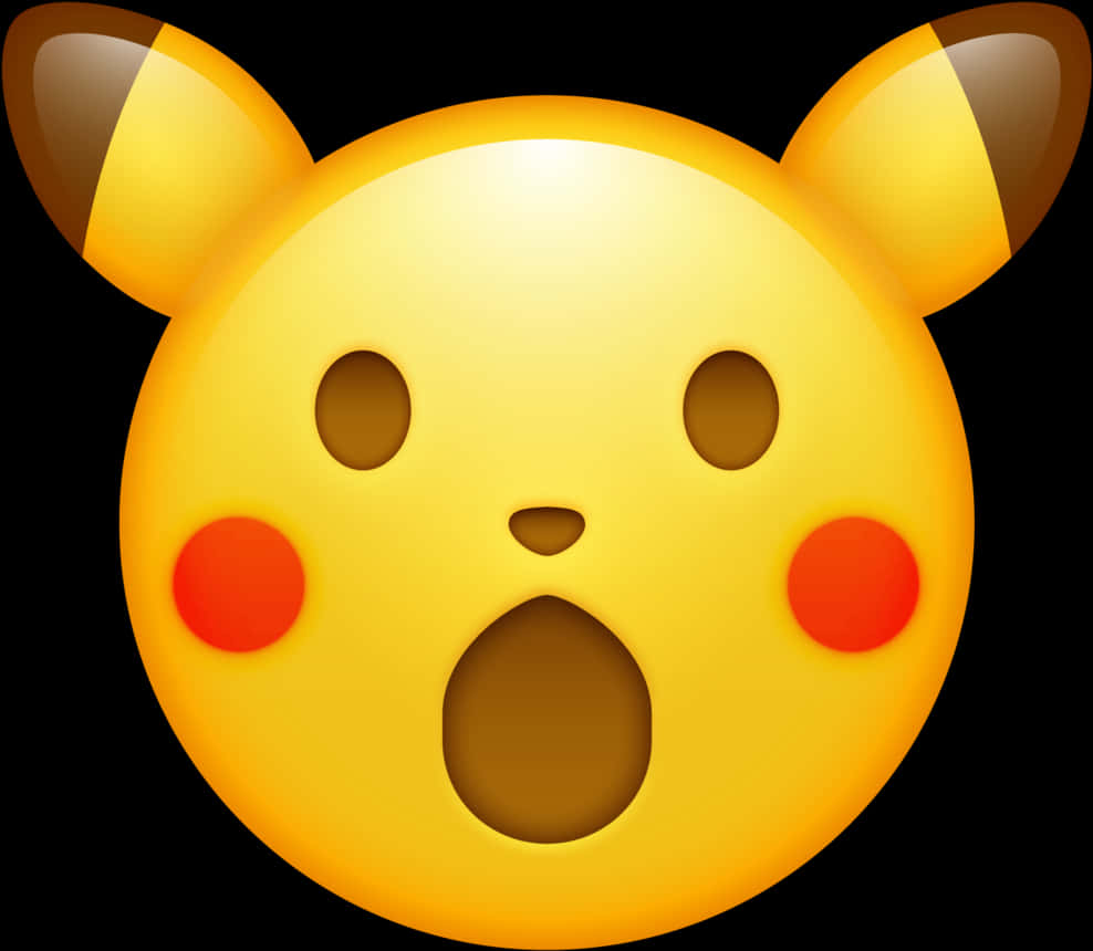 Pikachu Verbaas Emoji Muurpapier