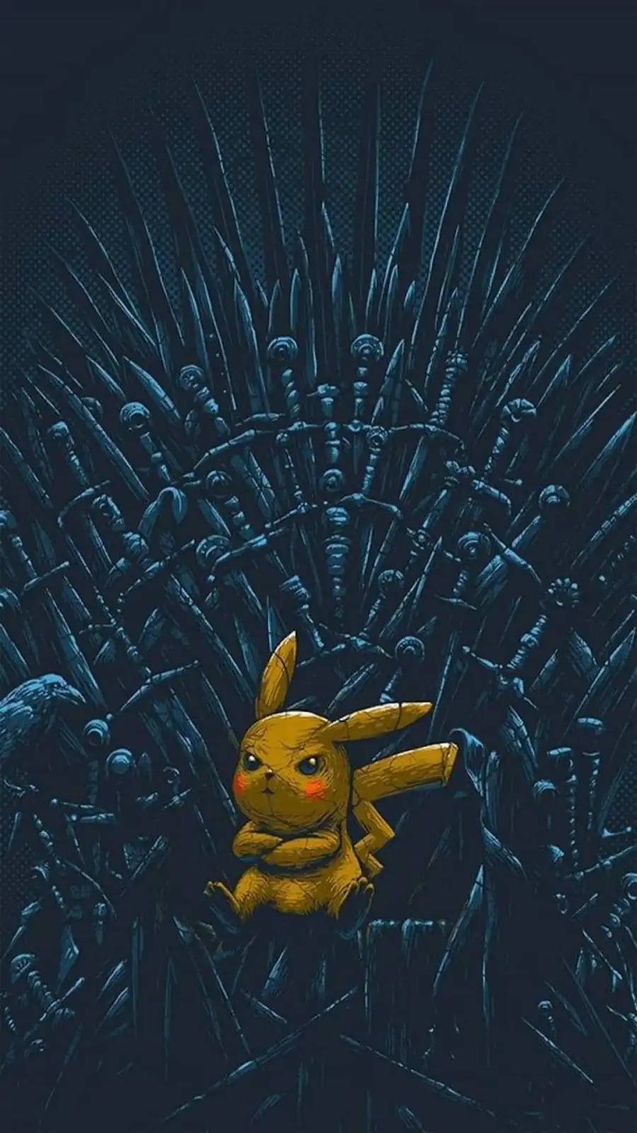 Pikachu Ystertroon iPhone Muurpapier