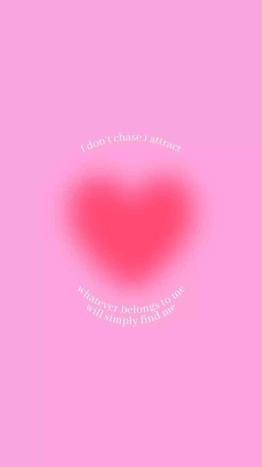 Pink Preppy PFP I Attract Aanhaling Muurpapier