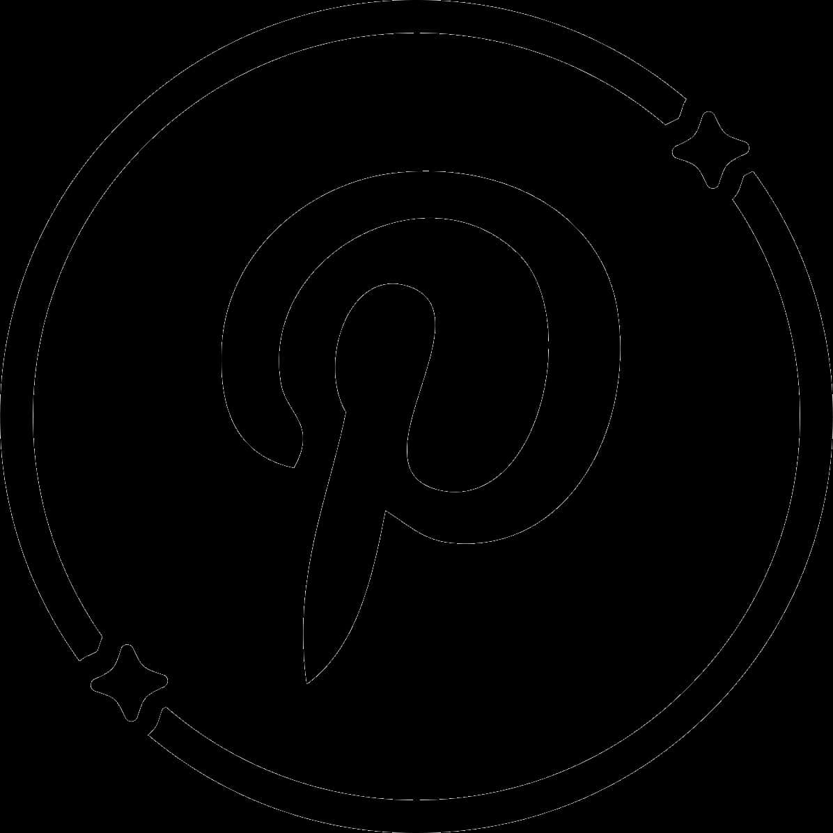 Pinterest Logo Omtrek Muurpapier