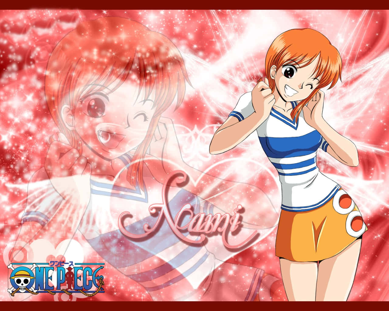 Pirate Nami One Piece Werkskerm Muurpapier