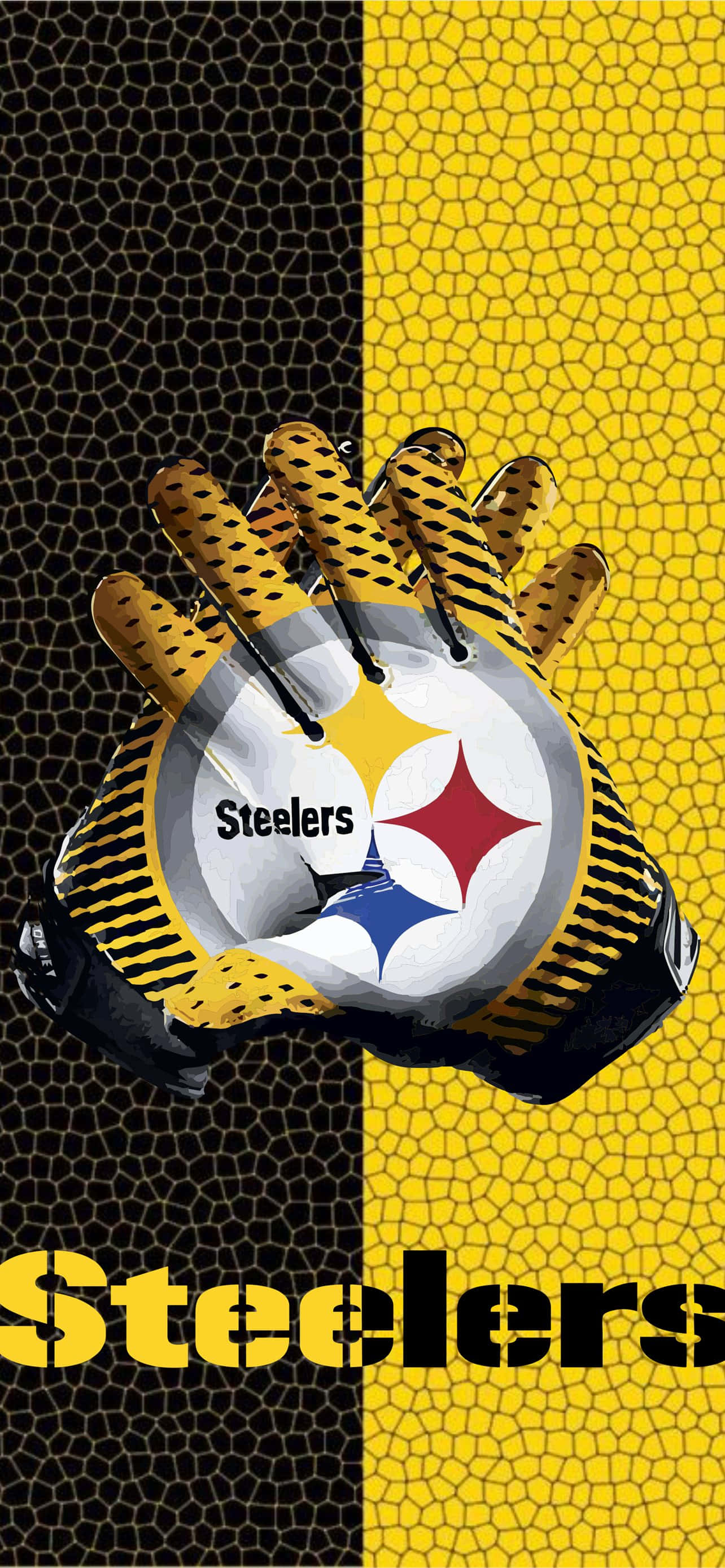 Pittsburgh Steelers-logo-handskoene Muurpapier