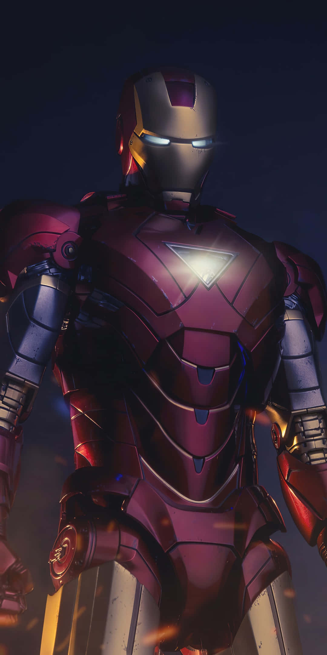 Pixel 3 Iron Man Gekrapte Wapenrusting Agtergrond Muurpapier