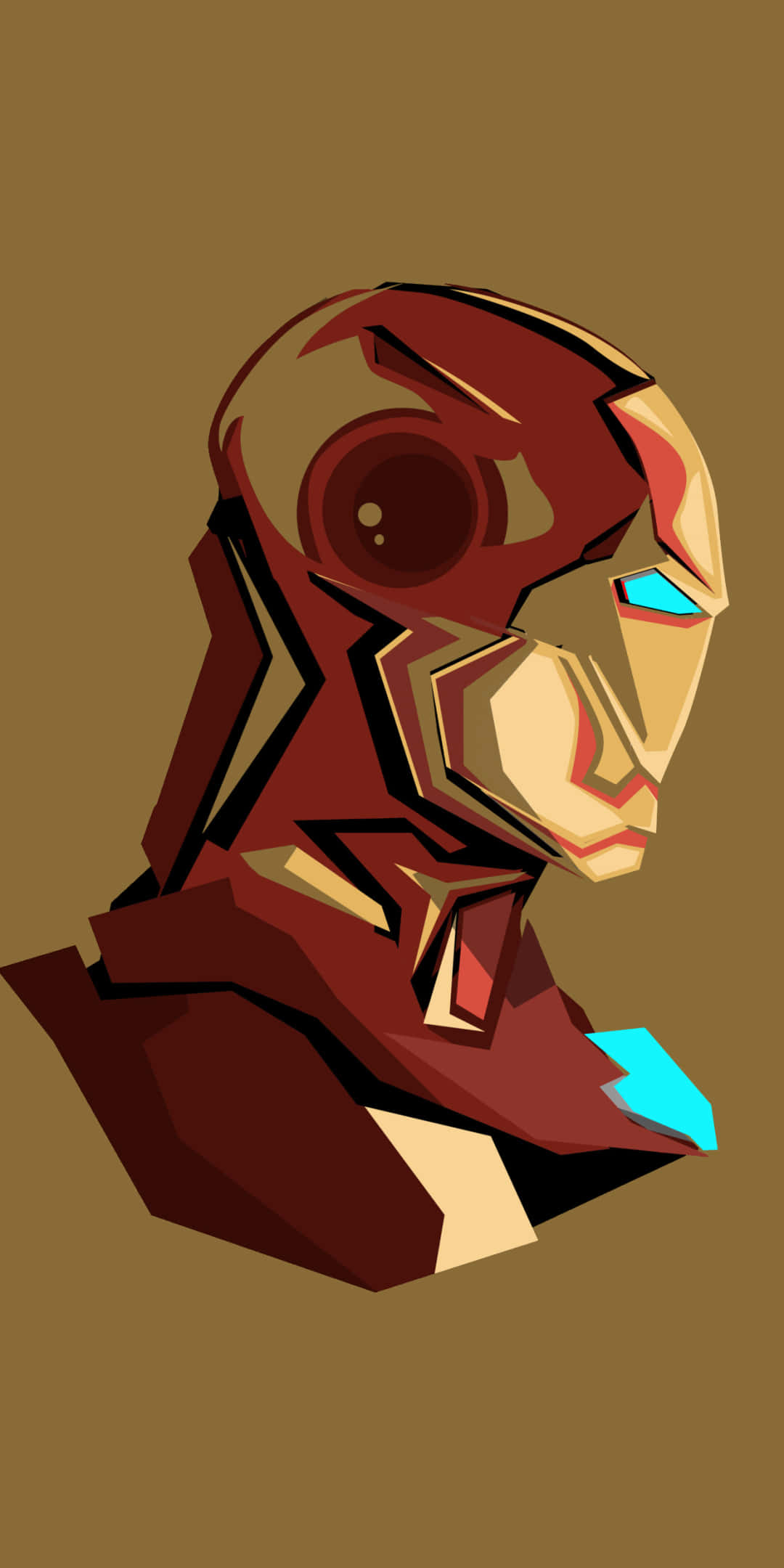 Pixel 3 Iron Man Pop Kop Agtergrond Muurpapier