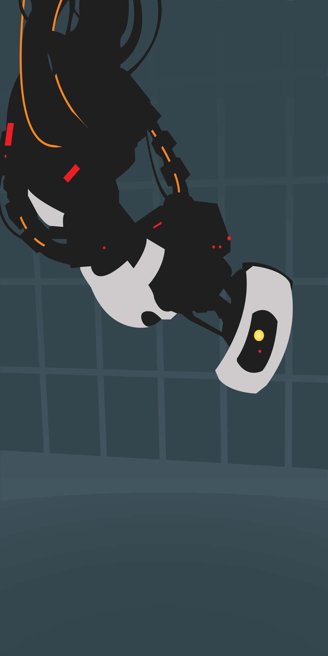 Pixel 3 Minimal Agtergrond GLAdOS Fanart Tekening Muurpapier