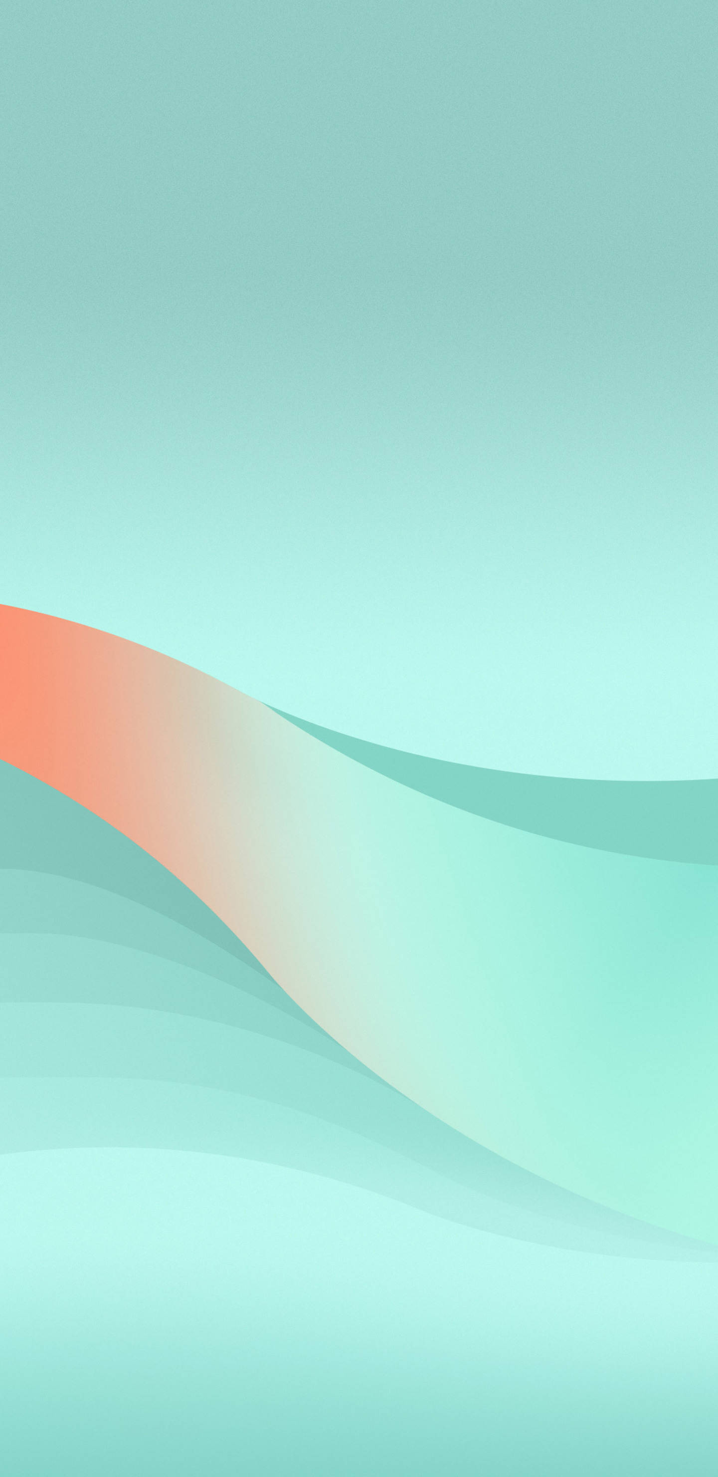 Pixel 3 XL Gradiënt Groen Golf Muurpapier