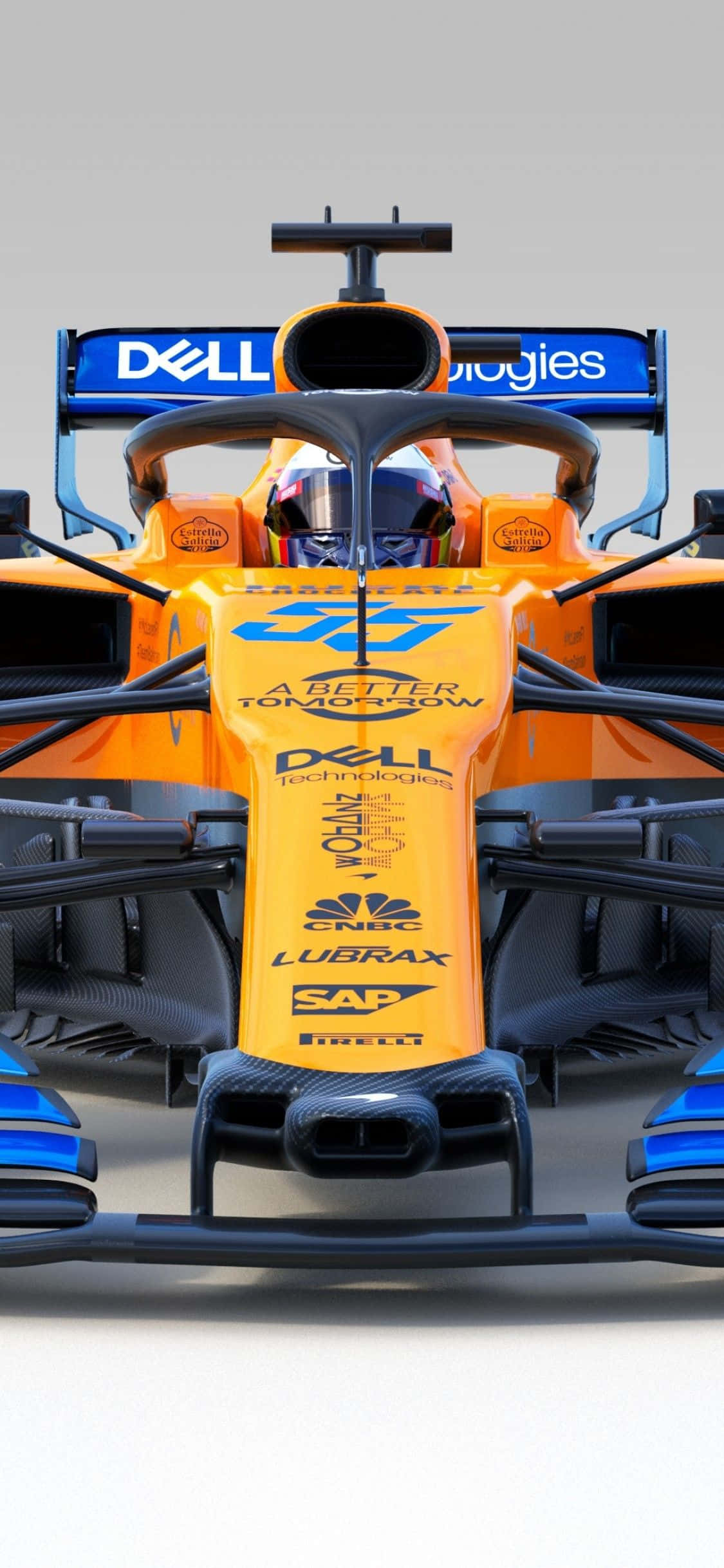 Pixel 3XL F1 2016 McLaren Wit Agtergrond Muurpapier