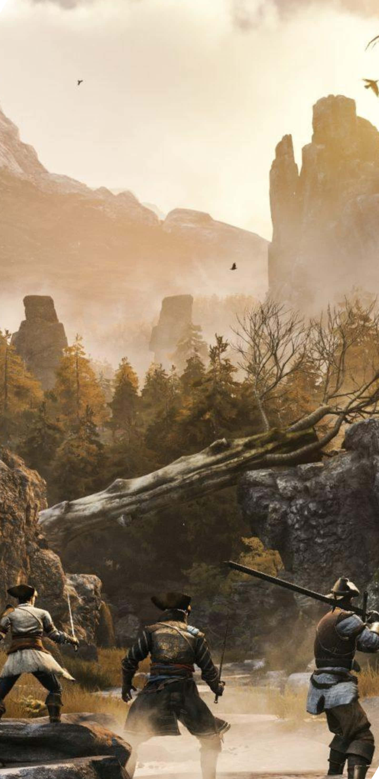 Pixel 3xl Greedfall Party Vlieënde Monster Agtergrond Muurpapier
