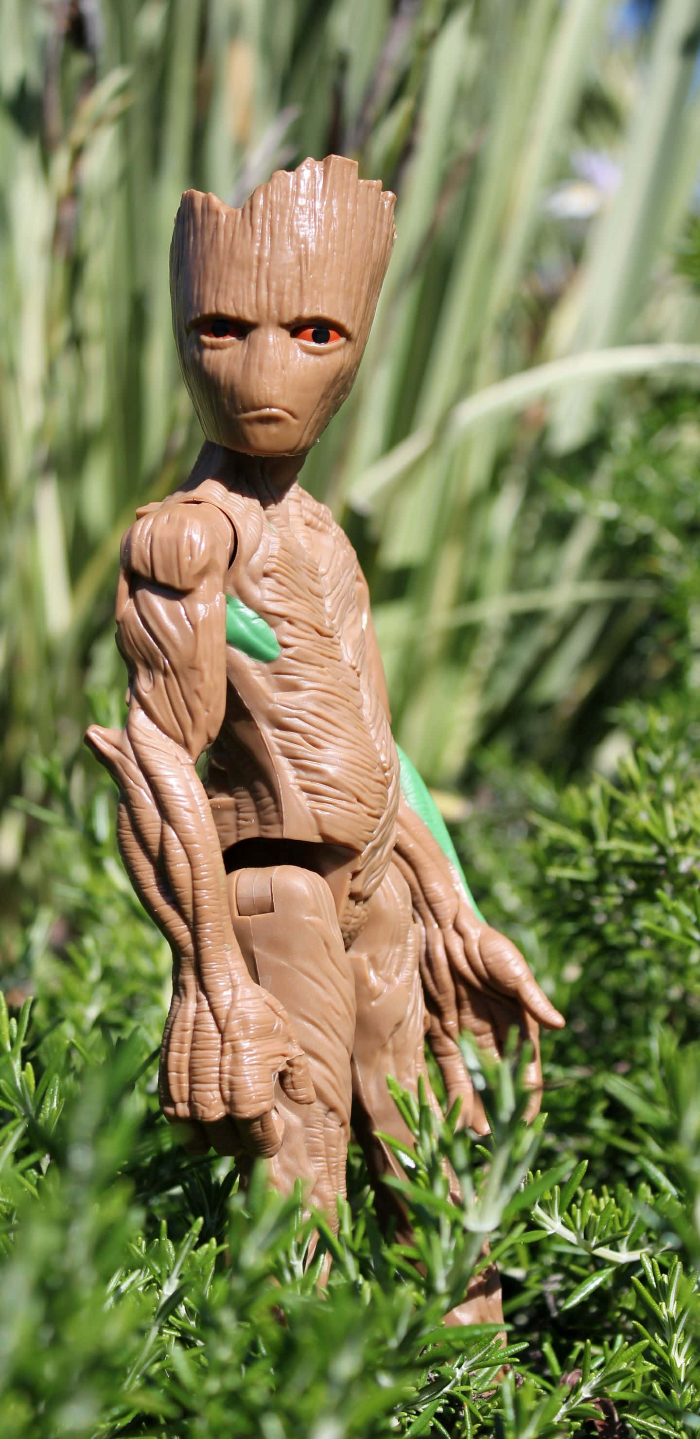 Pixel 3xl Marvel-agtergrond Groot-speelding in die tuin Muurpapier