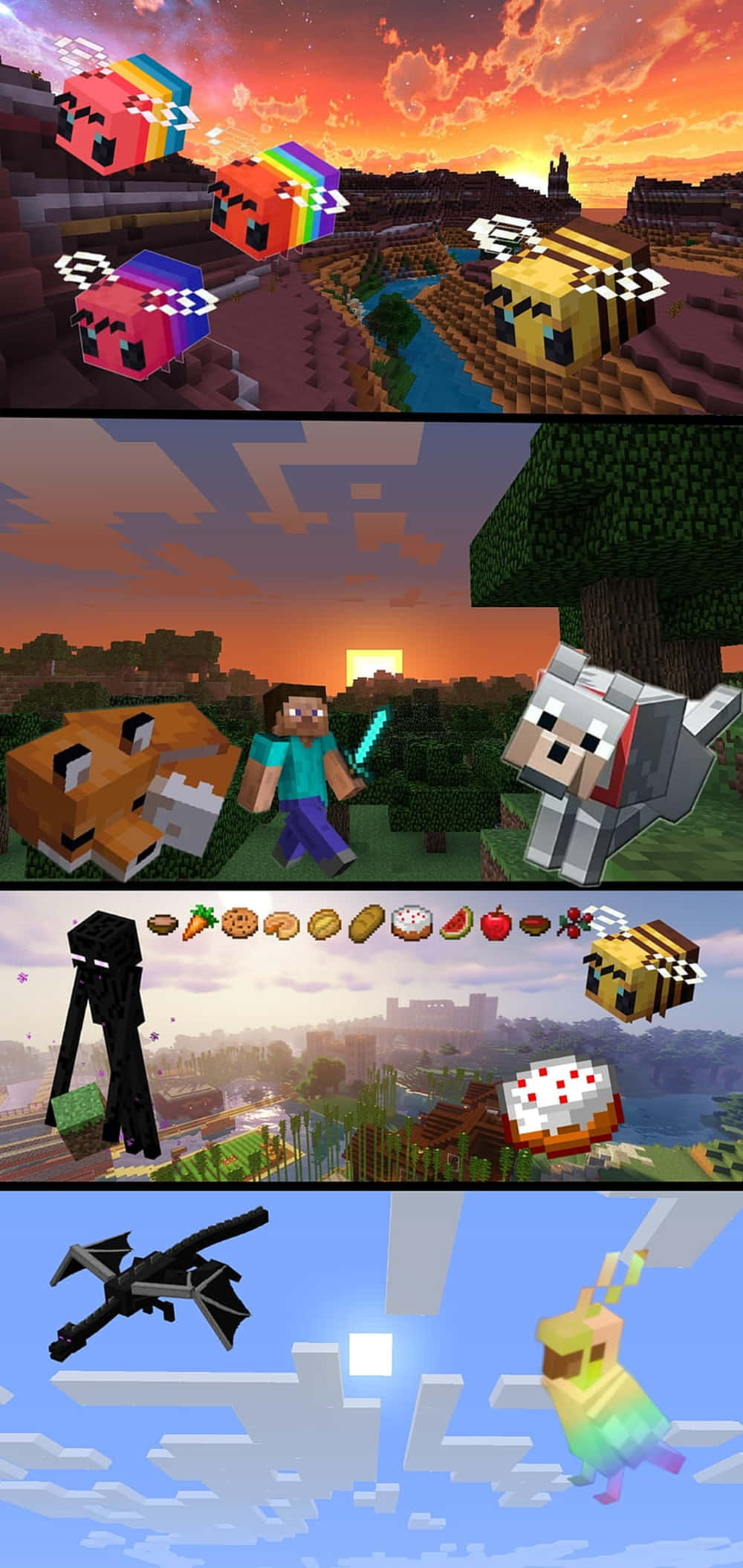 Pixel 3xl Minecraft Agtergrondtonele Muurpapier