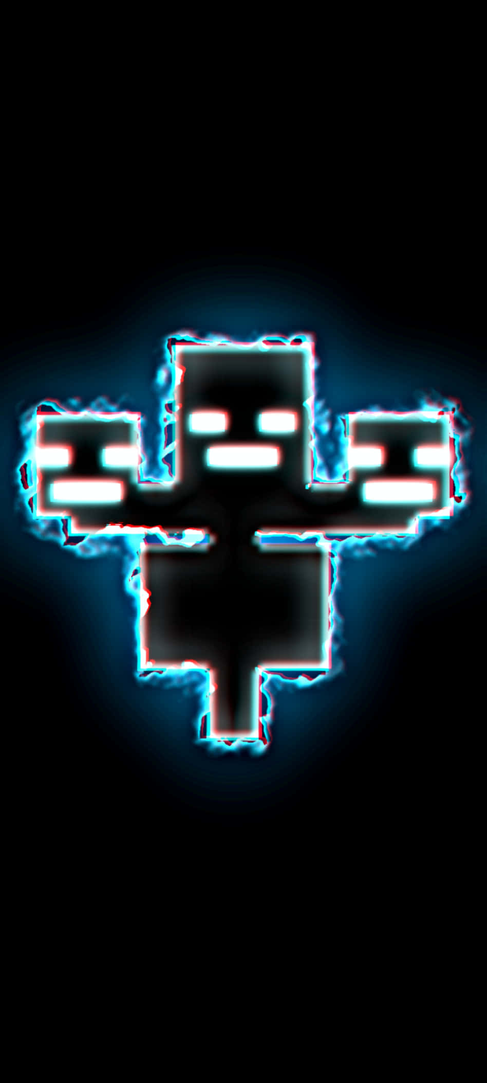Pixel 3xl Minecraft Agtergrond Swart Monster Muurpapier