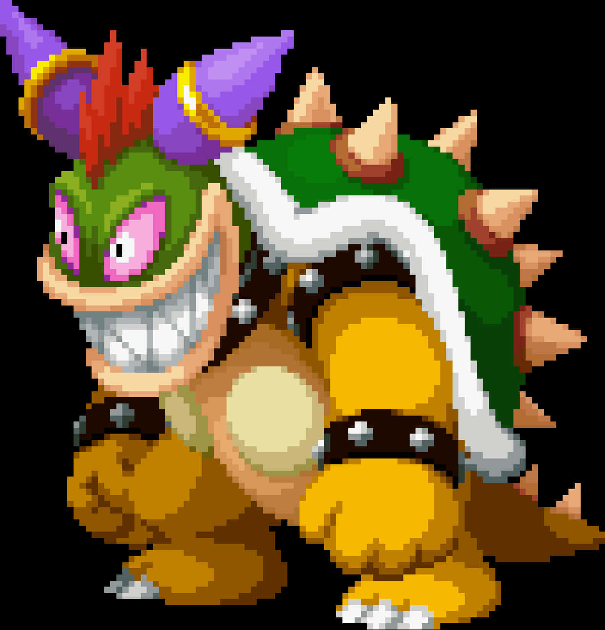 Pixel-kuns Bowser Muurpapier