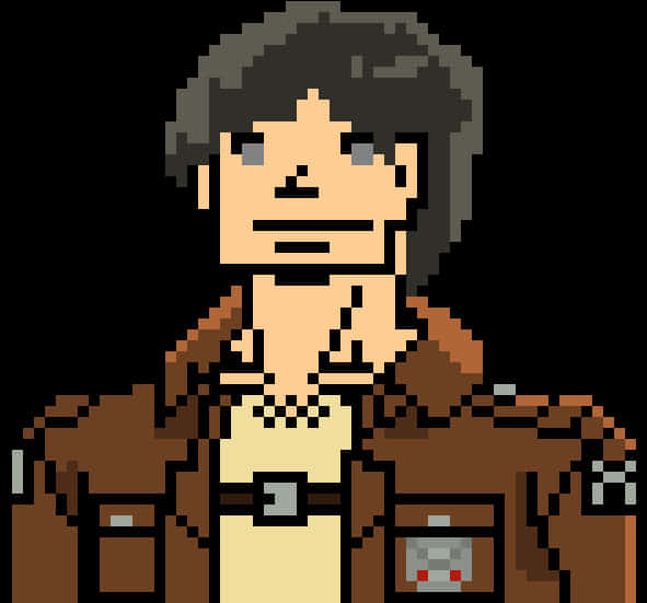 Pixel-kuns Eren Yeager Muurpapier