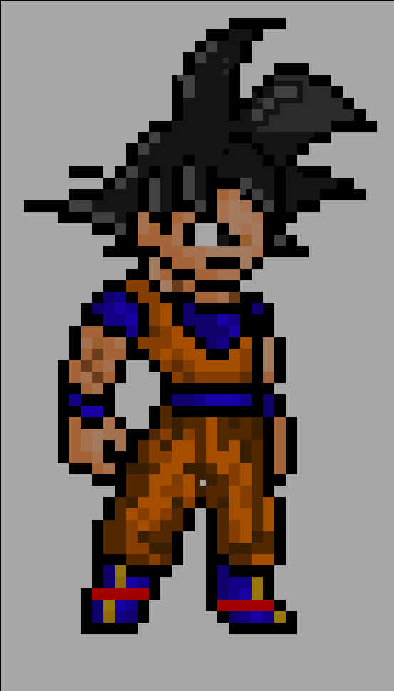 Pixel Kuns Goku Dragon Ball Muurpapier