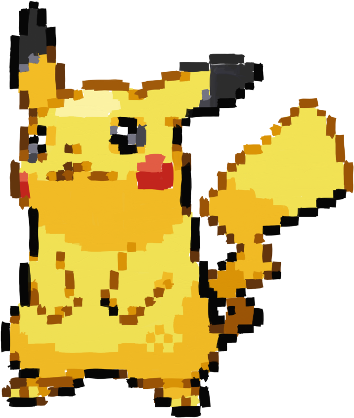Pixelkuns van Geel Wese Muurpapier