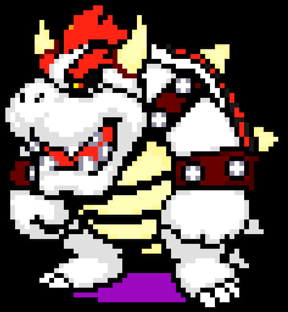 Pixelkunswerk van Bowser Muurpapier