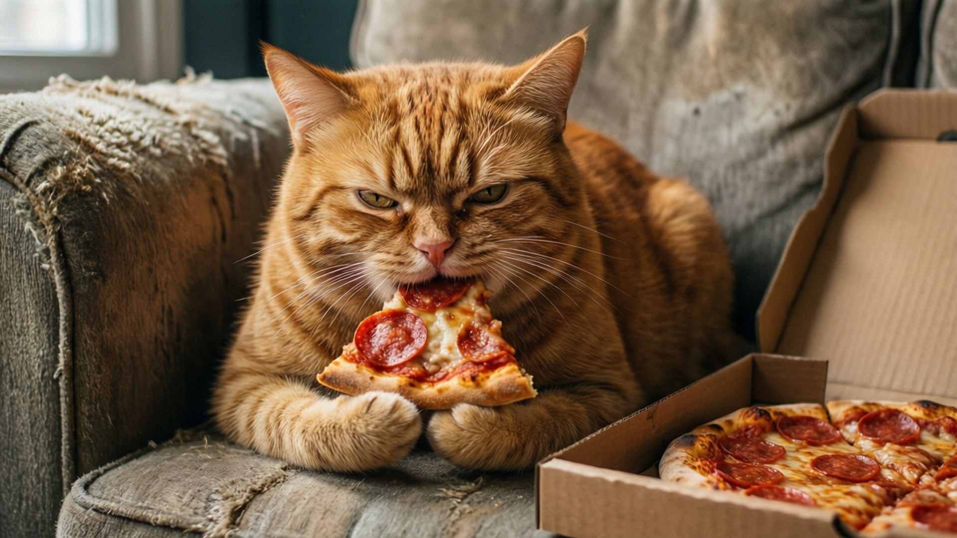 Pizza Knorrig Muurpapier