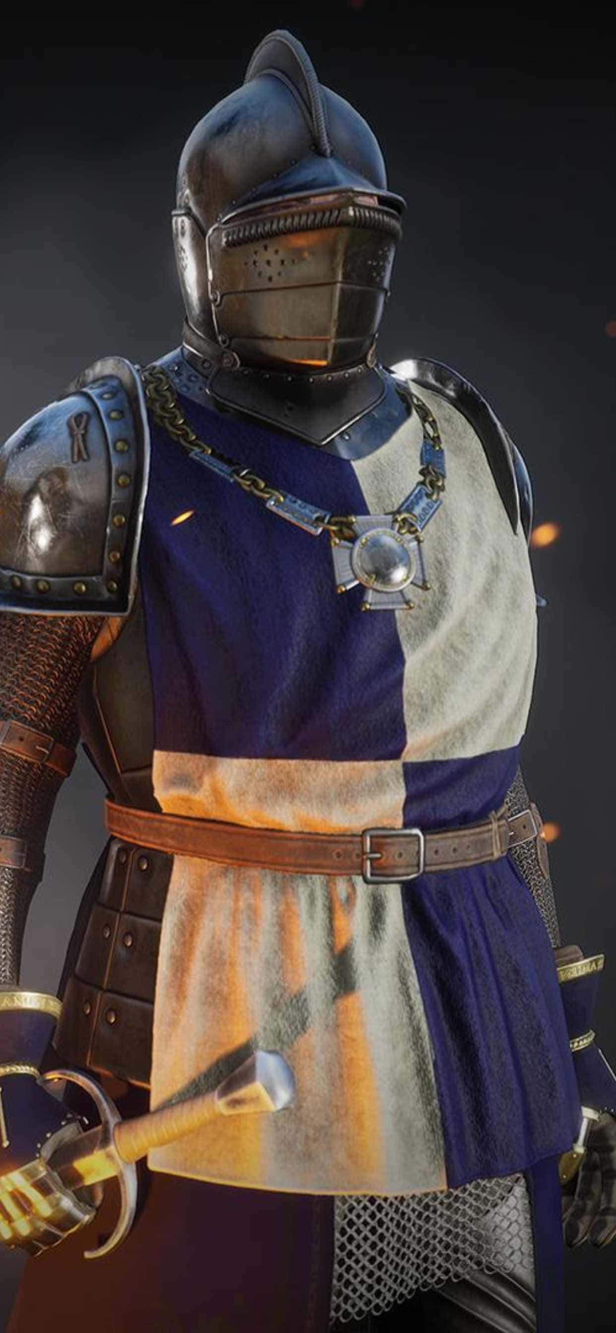 Plaatwapenrusting Middeleeuse Ridder in Mordhau Videospeletjie Muurpapier