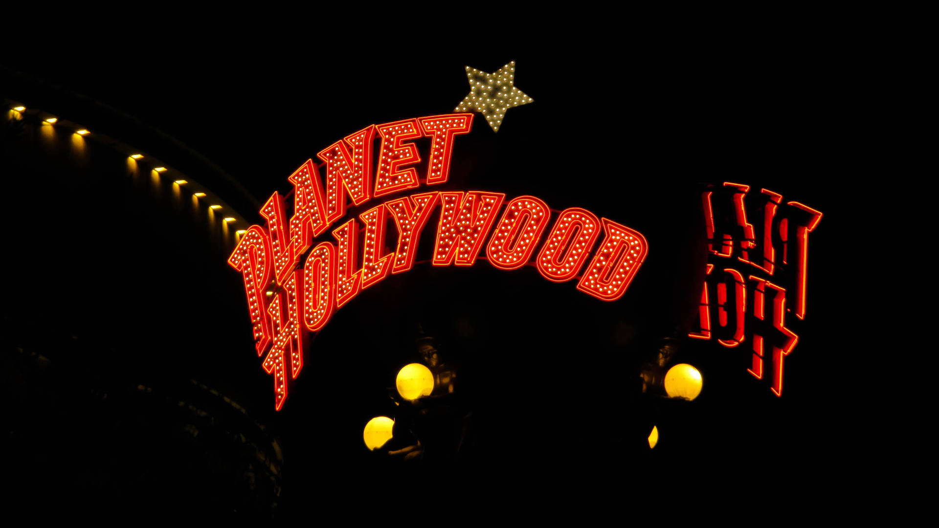 Planet Hollywood-tekens Muurpapier