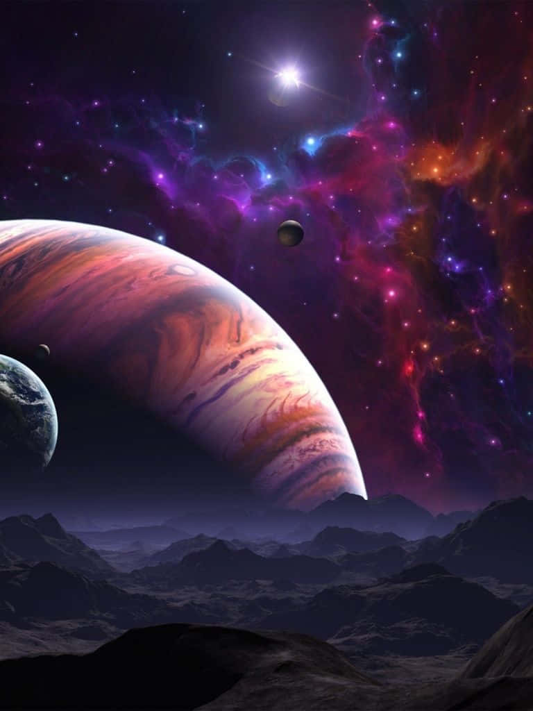 Planete en die Galaktiese Wonderlike iPad Muurpapier