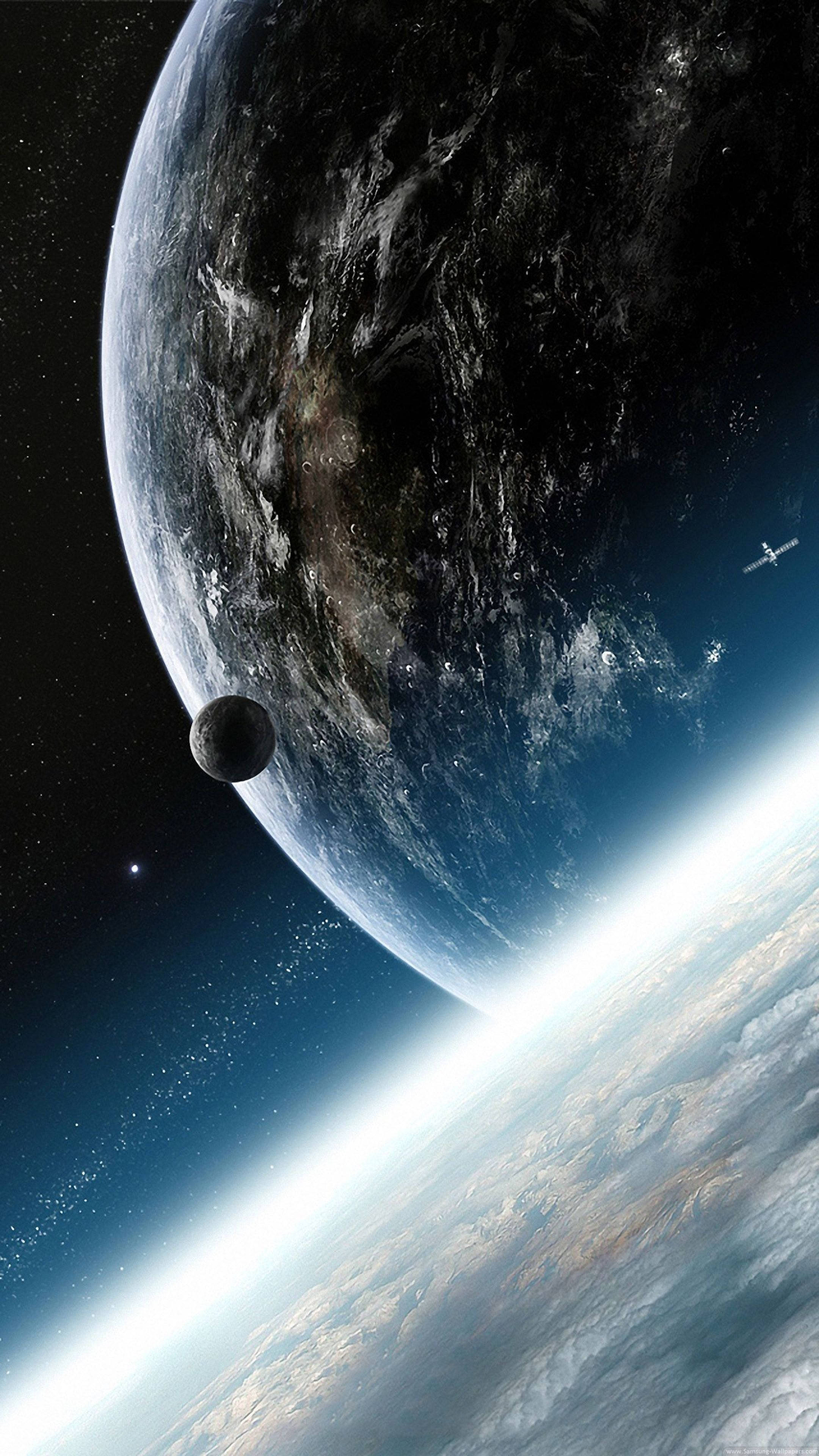 Planete Van Ruimte 4K Foon Muurpapier