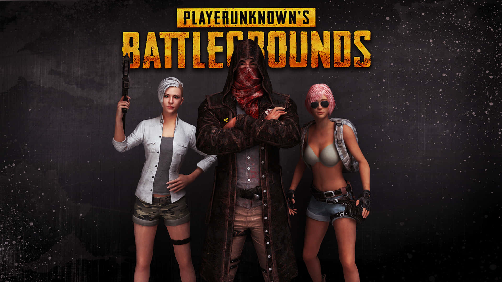 Player Unknown Battlegrounds Karakters Swart Agtergrond Muurpapier