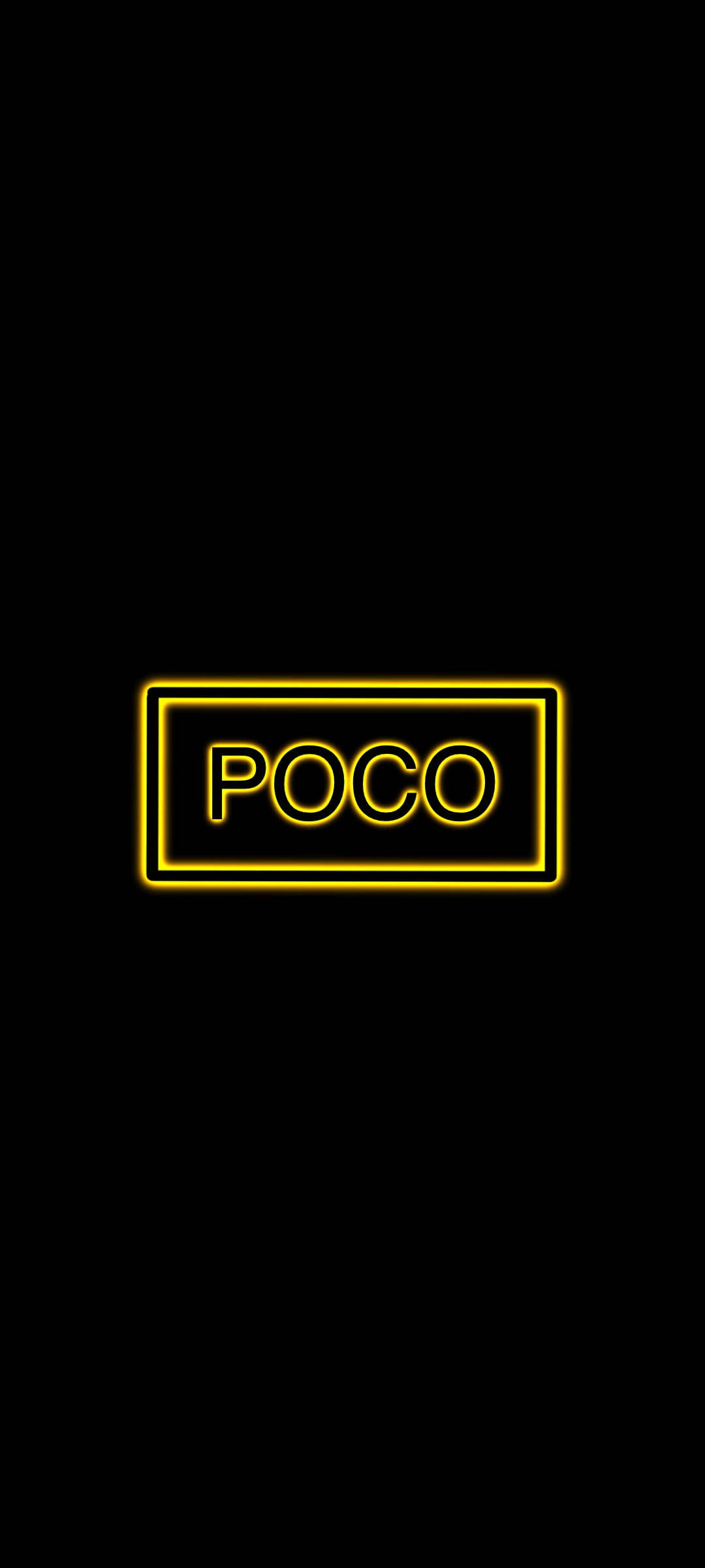 POCO X2 Geel Lettertipe Muurpapier