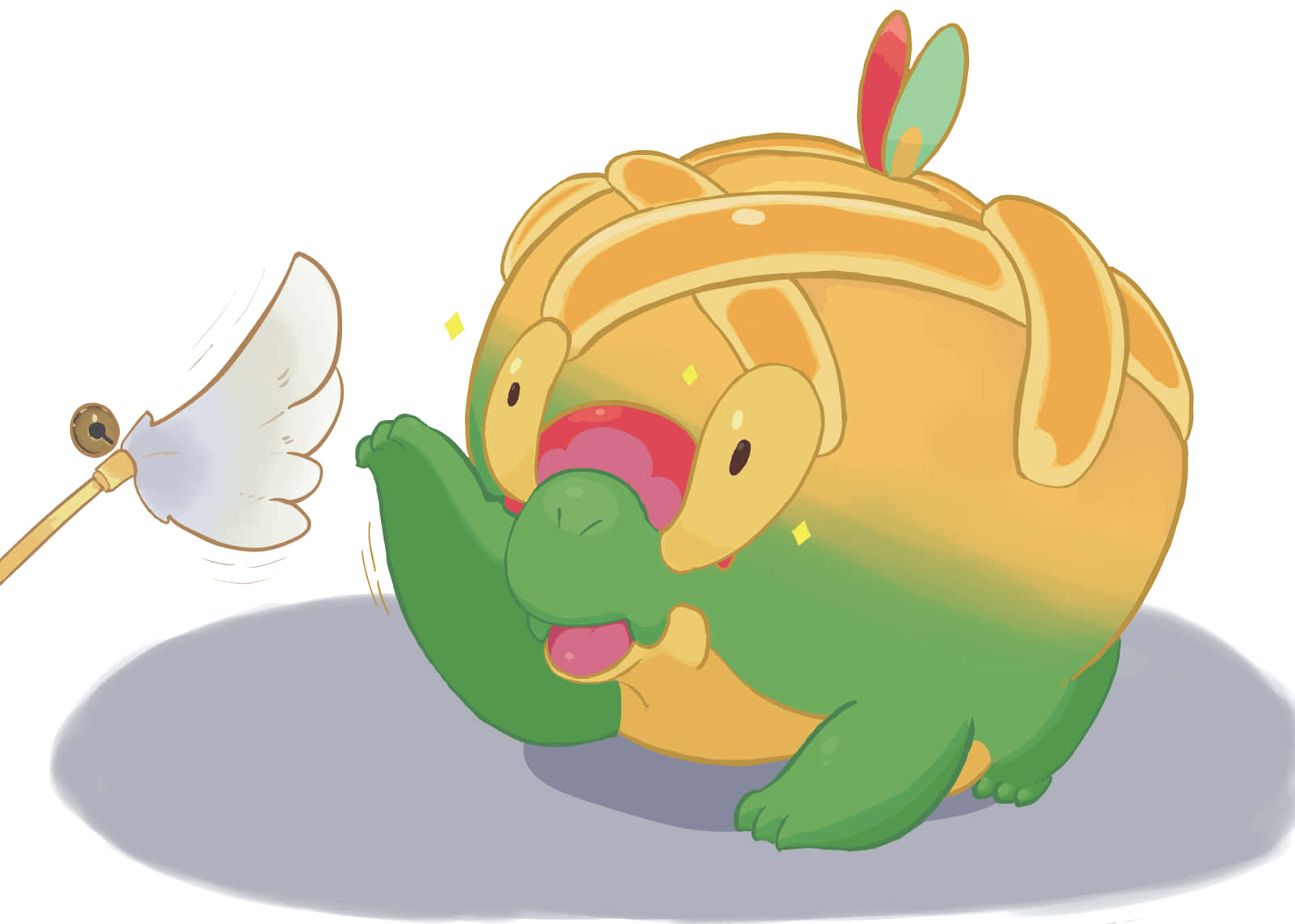 Pokémon Appletun Oulike Gesiggie Muurpapier