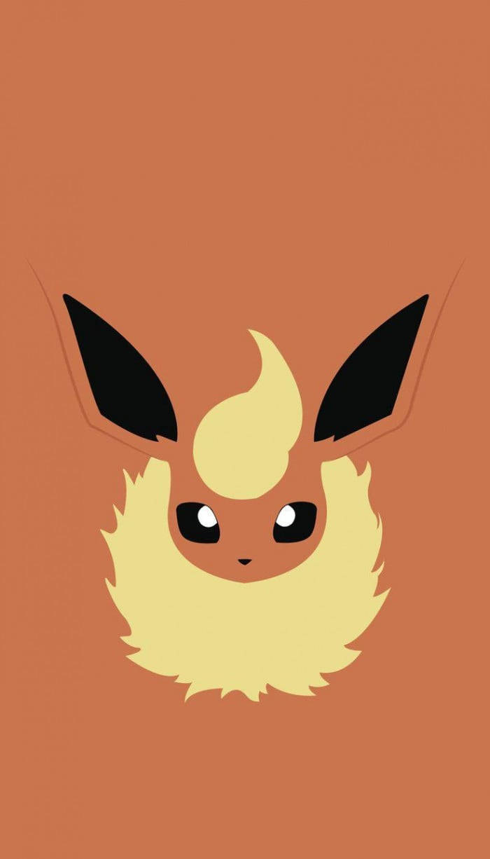 Pokemon Flareon Gesig Vooraansig Muurpapier