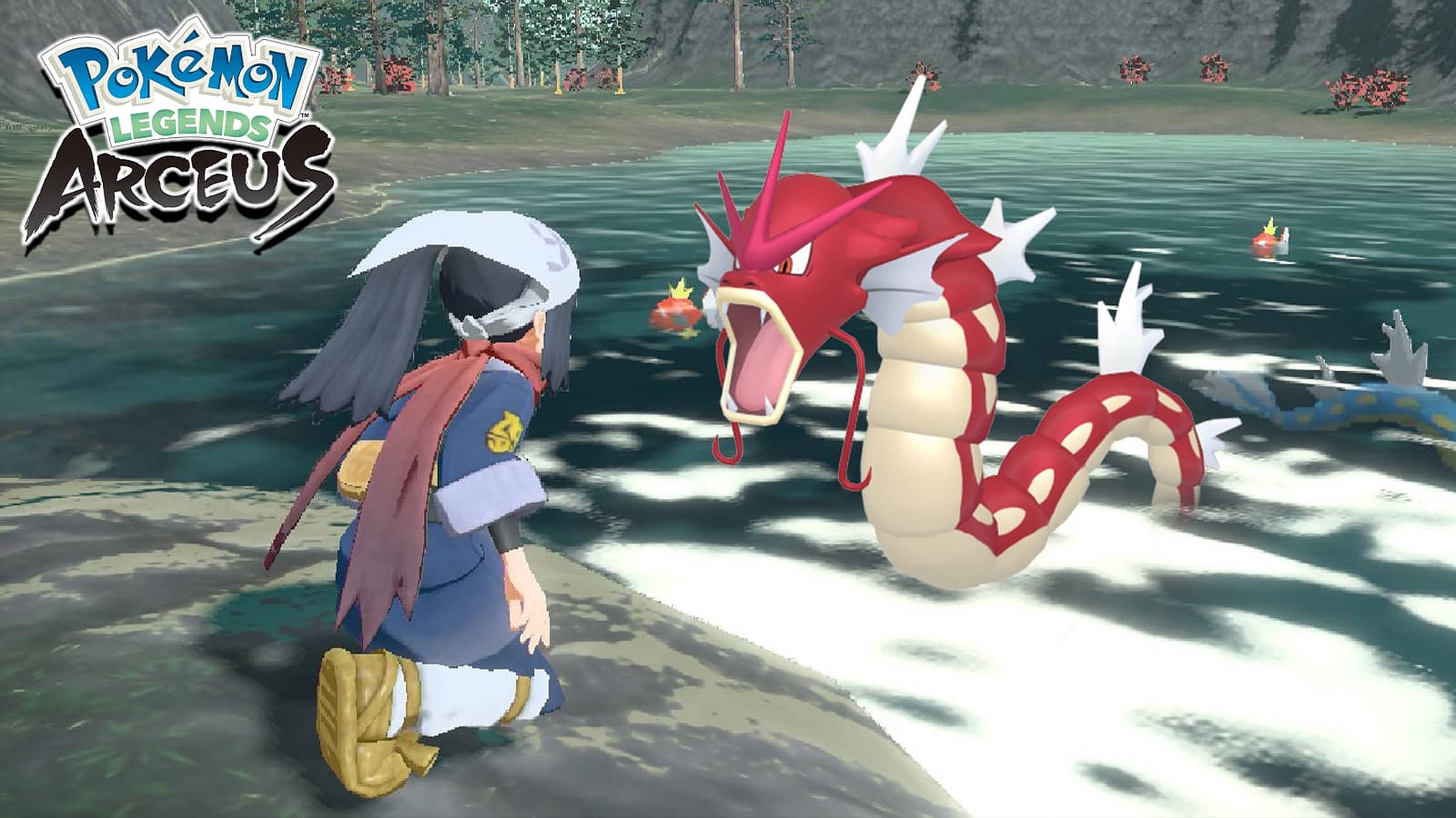 Pokemon Legends Arceus Rooi Gyarados Muurpapier