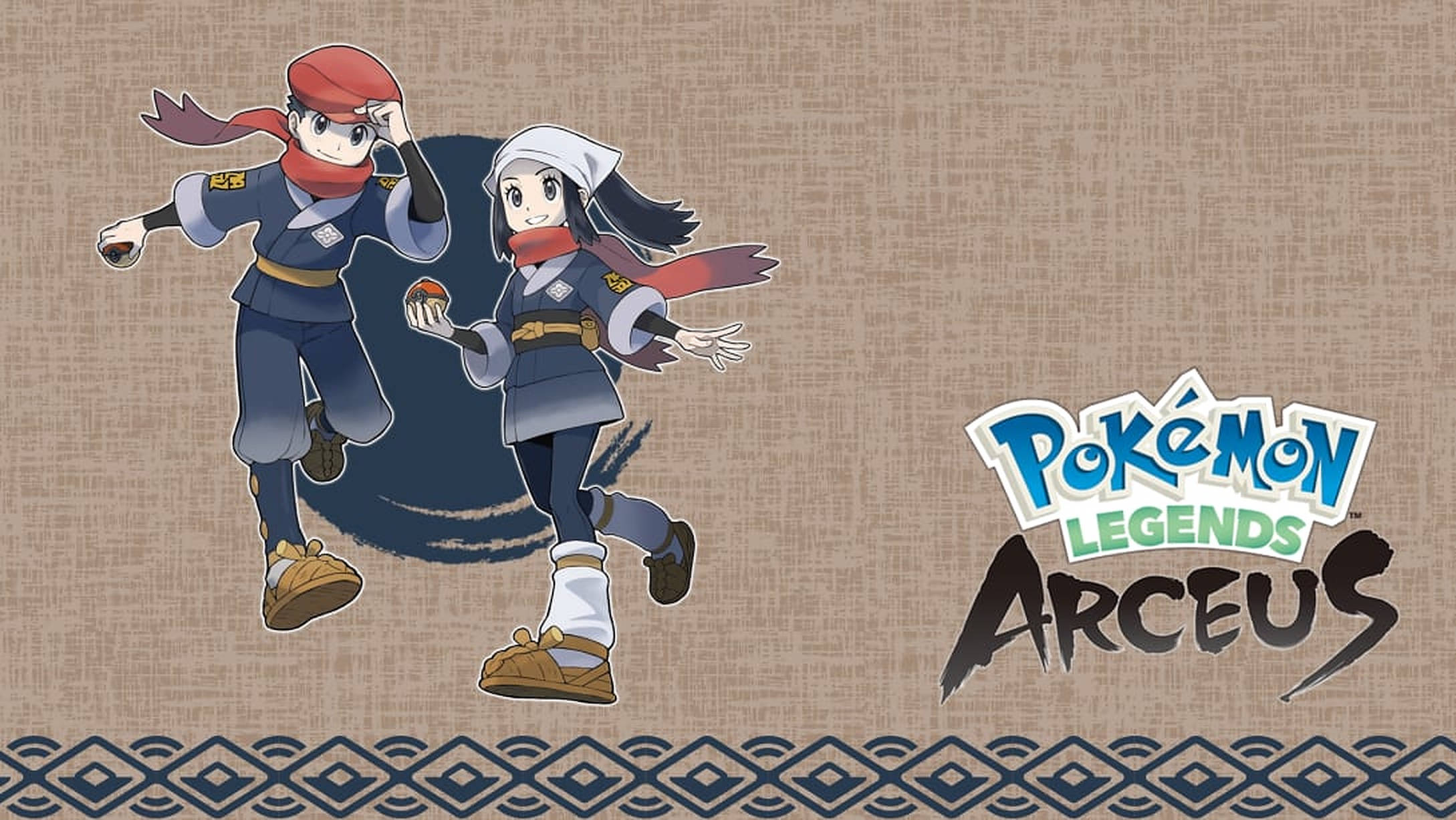 Pokemon Legends Arceus Akari en Rei Muurpapier