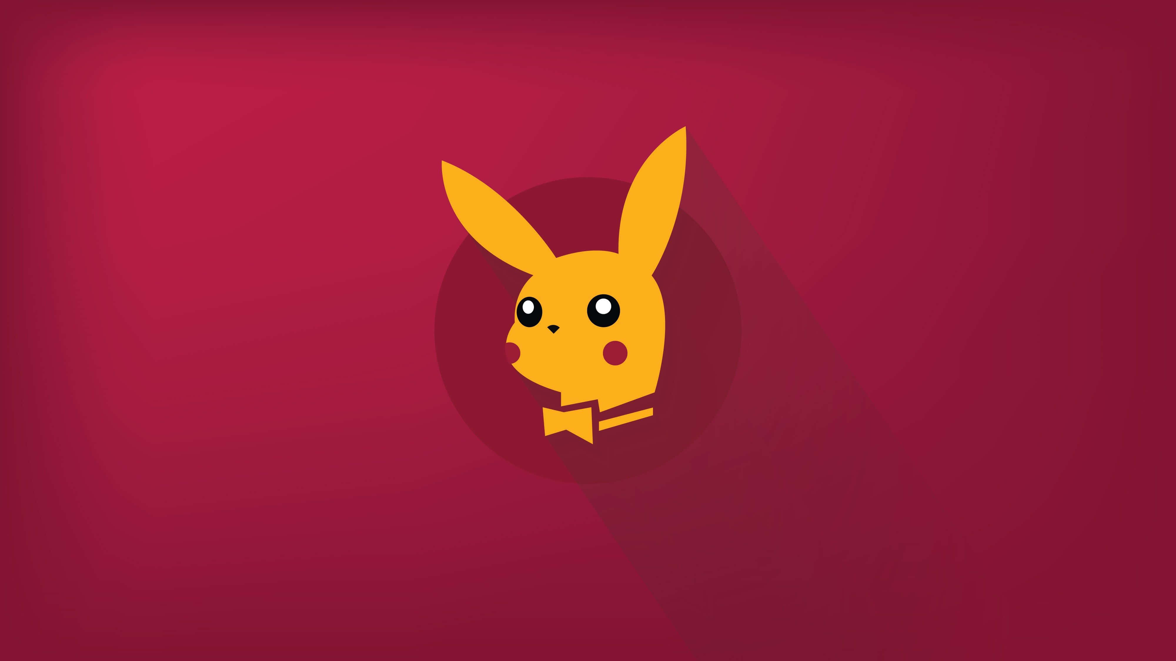 Pokemon Minimalist Pikachu Playboy Estetika Muurpapier