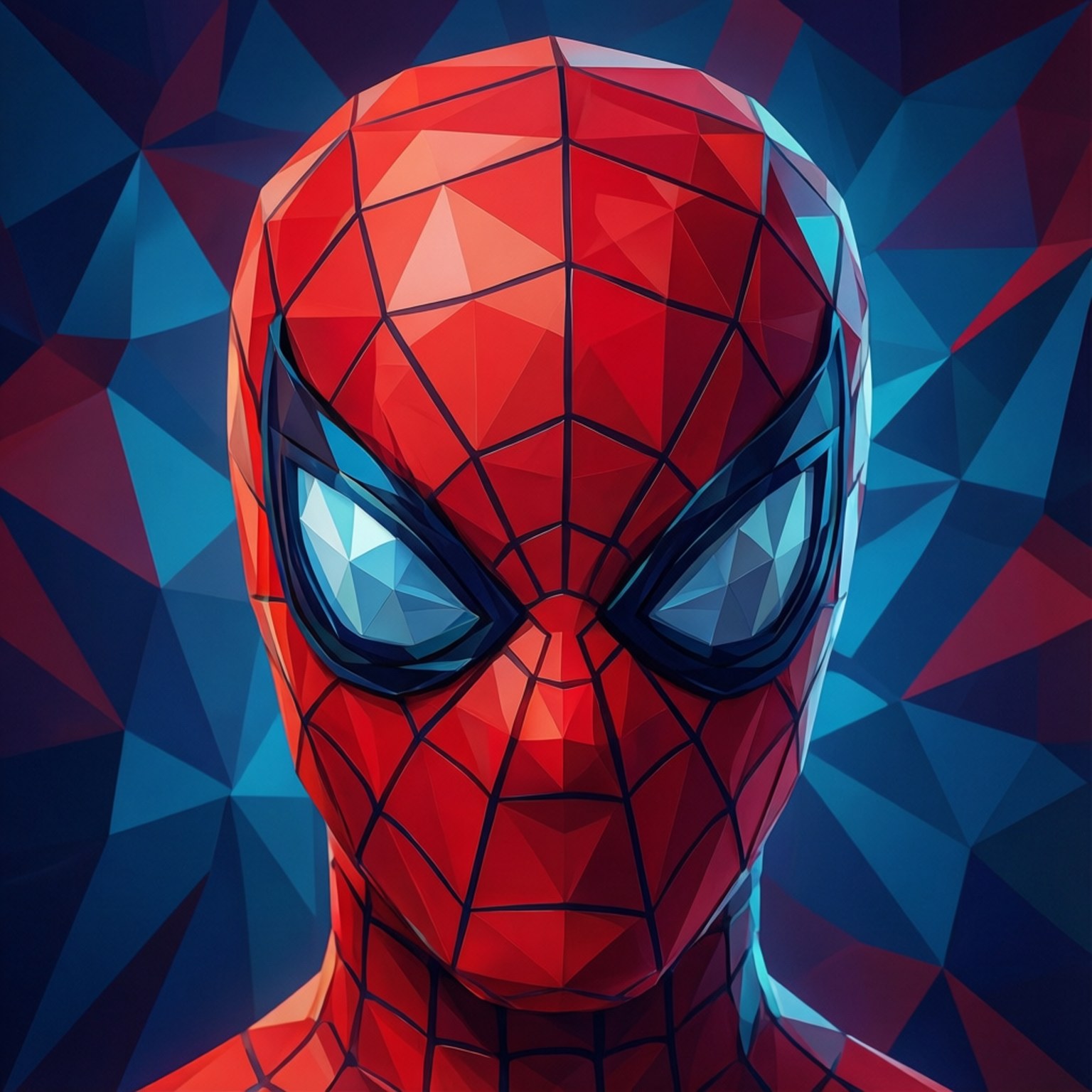 Poligoon Spidey Muurpapier